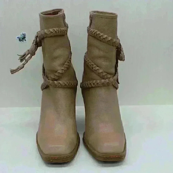 Vince Camuto Women’s Brown Leather Wedge Booties Size US 9 B - Picture 5 of 11